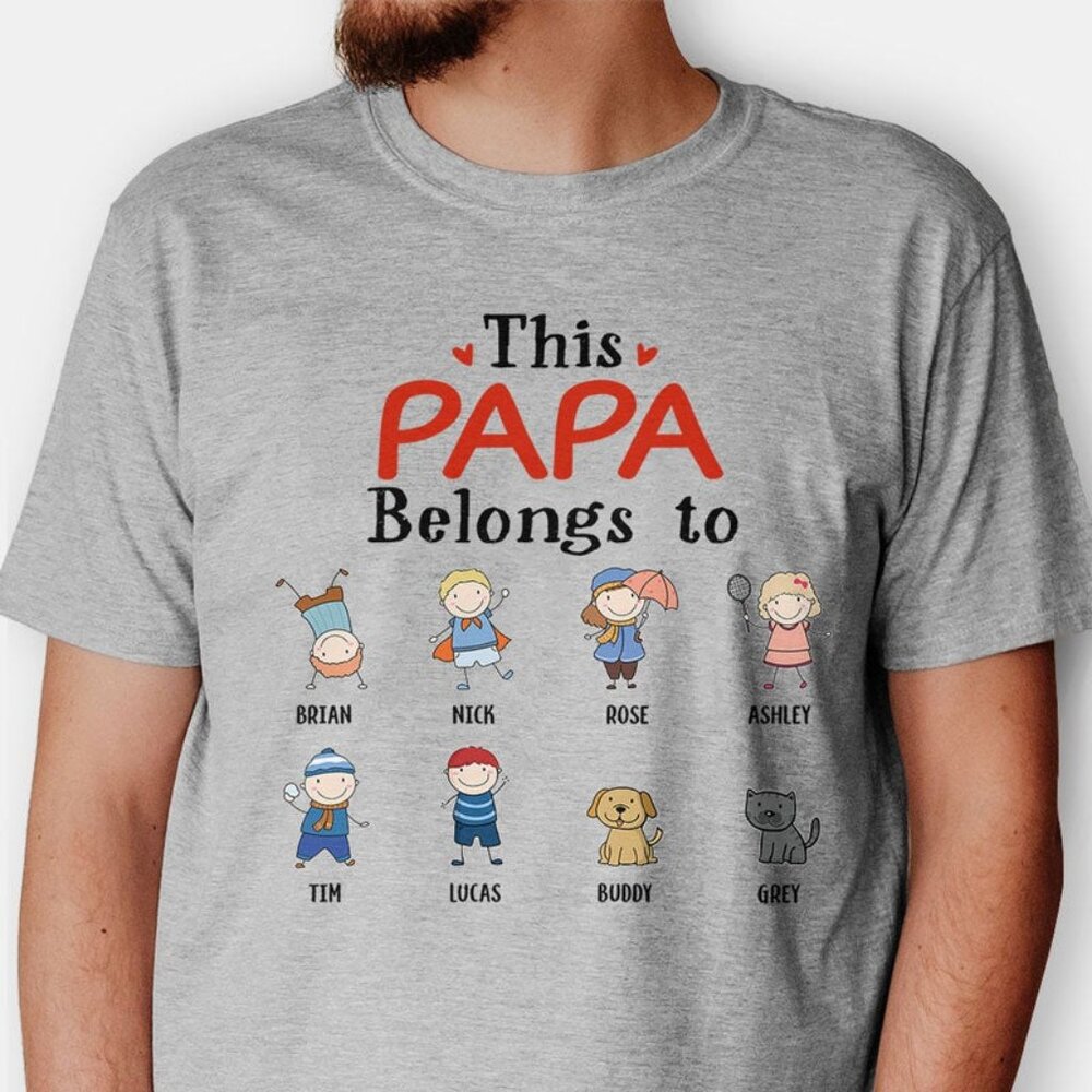 This Belongs to, Custom Tee, Personalized Shirt, Gift for Grandparents